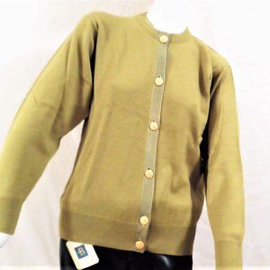 BALLANTYNE NEW WITH TAG 100%PURE NEW WOOL CARDIGAN SWEATER MADE-IN-SCOTLAND